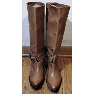 Leather Boots By Karston Light Brown knee Length Size European 38 US 7.5